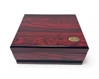 144 1915ThompsonCoHumidorwithHygrometerCutter