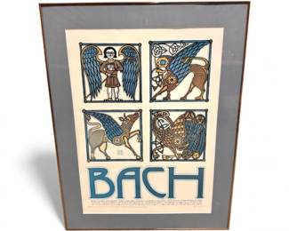 45 1977DavidLanceGoinesBACHOffsetLithographPosterFramed