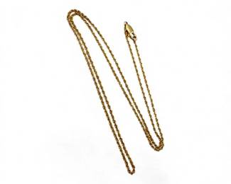 81 14KGoldSparklyRopeChainNecklace3grams