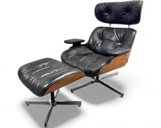 3 VintageSeligLoungeChairOttomanEamesStyle