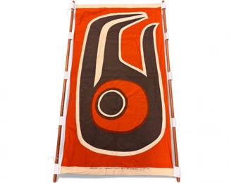 44 1975AllenianaPortTownsendHaidaSilkScreenTextilewPoles