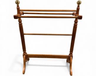 38 Vintage3BarWoodenQuiltBlanketRack