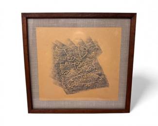 68 EMCatich1977ArtworkRubbingFramedPrintEastlakeGalleries