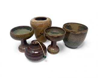 122 5pcsHandcraftedArtisanPotteryVasesChalicesOilLamp