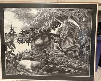 Auction Unicorn Print