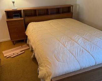 MCM Bed with matching nightstand