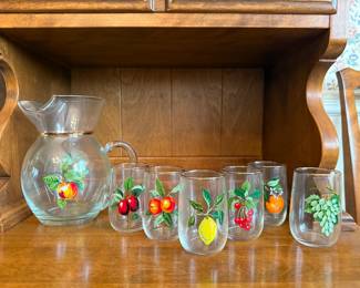 West Virginia Glass Co. Juice Set