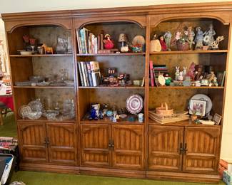 Three individual bookcases with storage below.    Can be sold as a set or individually.