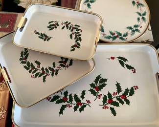 Trio of Enamel Trays