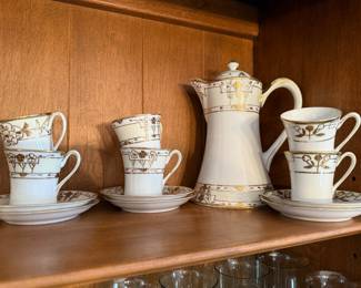 Nippon Noritake Morimura teapot and teacups