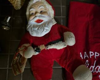 Rushton Style Santa Claus Plush Rubber Face Vintage