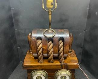 Nautical Lamp w/Weather Gauges 