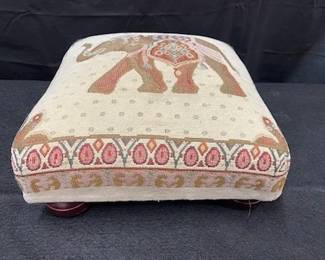 Footstool w/Elephants