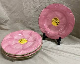 4- Franciscan Desert Rose Salad Plates 