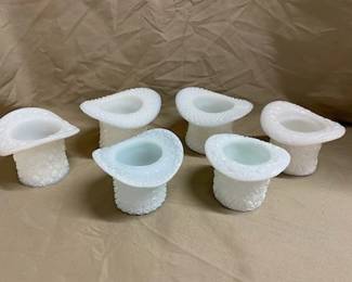 Small Milk Glass Top Hats 