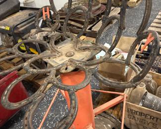 Homemade Harley-Davidson seat. Missing the “E”