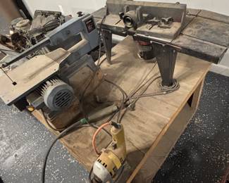 Router and jigsaw table. 