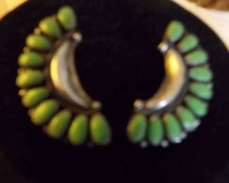 Sterling and turquois earrings that match the necklace 