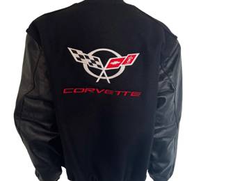 Corvette Varsity Jacket — Wool & Leather — Black (90s)