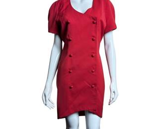 80s vintage cocktail dress by Faust Paris New York, Made in France