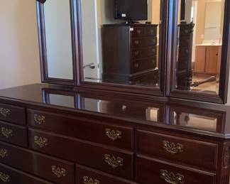 Ethan Allen Dresser with Attached Mirror