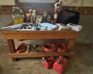 Bench With Garage Items