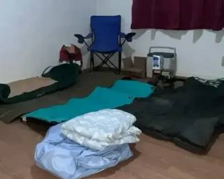 Camping Equipment including Sleeping Bags Air Mattress