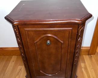 Wood Cabinet Hiding Trash Bin