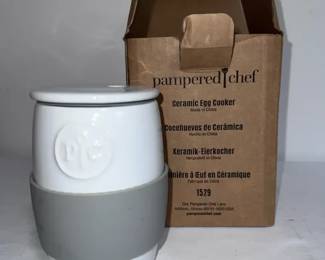 Pampered Chef Ceramic Egg Cooker