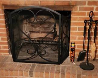 Metal Fireplace Set