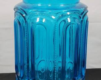 Vintage L.E. Smith Moon and Stars Glass Canister