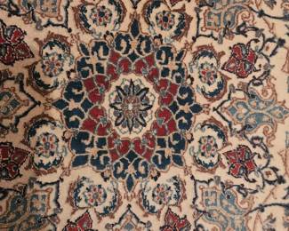 52" x 72" cream / blue / rust