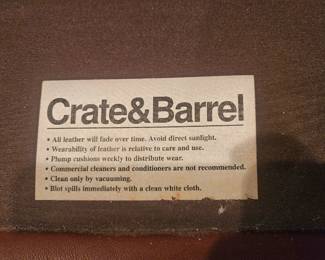 Leather Couch from Crate & Barrel