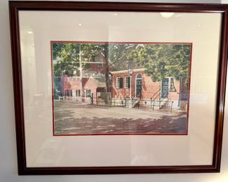 R.S. White Signed and Numbered Print "Old Salem North Carolina"