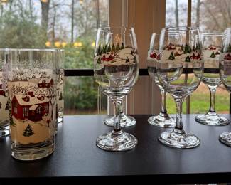 Vintage Libby "Winter Village" Glassware