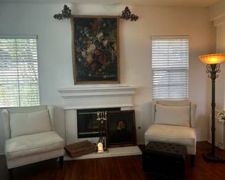 Furniture, tapestry, oil painting