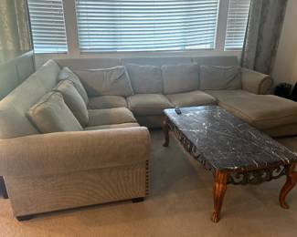 sectional and coffee table