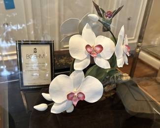 Boehm Anna’s Hummingbird and orchid