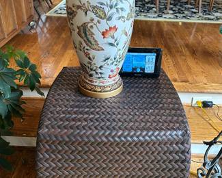 Pair of all weather wicker tables