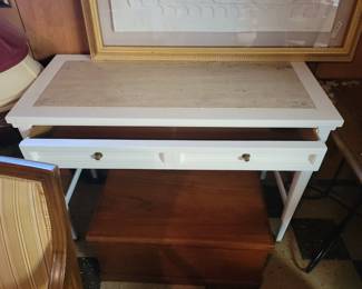 Marble top white desk