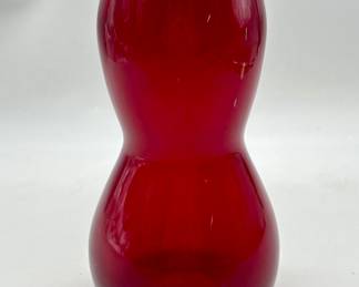 Ruby Red Glass Double Gourd Vase