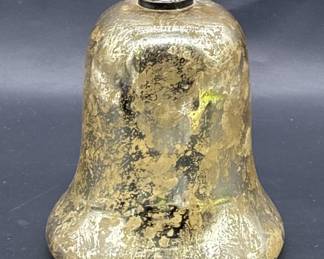 Splatter Glass Bell, Clear w/ Gold