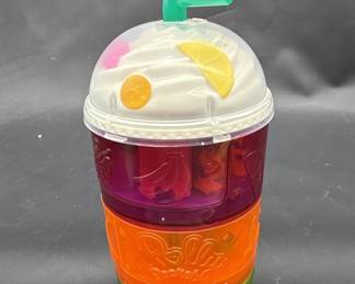 Polly Pocket Cup w/ Beach Play Center Under Lid