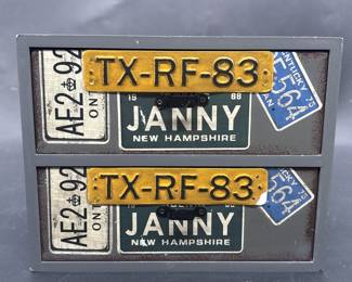 License Plate Drawer Display Box