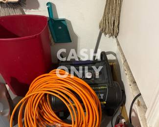 Air compressor, 50ft air hose, fire extinguishers... 