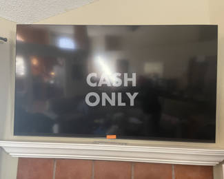 Samsung 75" smart TV with mount.