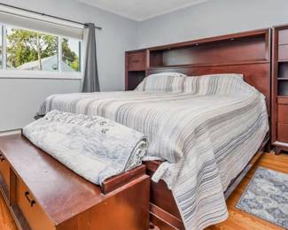 This was purchased from Raymond Flanagan about 14 years ago
King size bedroom  set 