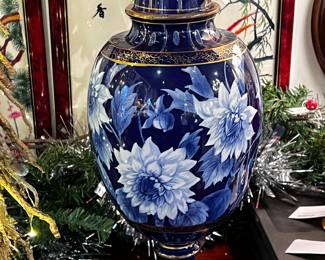  Signed hand, painted lidded vase by Royal Bonn 