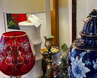 AS-IS Signed hand, painted lidded vase by Royal Bonn 