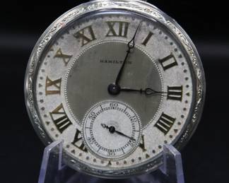 Hamilton 17 Jewels Sz12 Pocket Watch